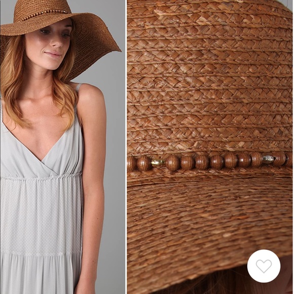 Bop Basics Shopbop Raffia brown braid sun hat floppy and wide ! New Never worn! - Picture 3 of 6